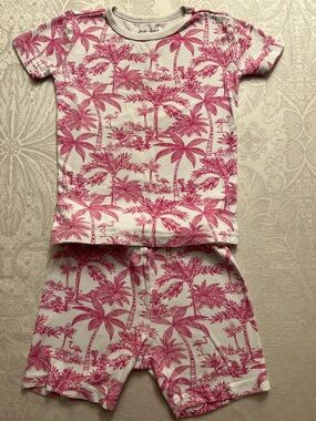Janie and Jack 100% Cotton Palm Tree Shorts Pajama Set